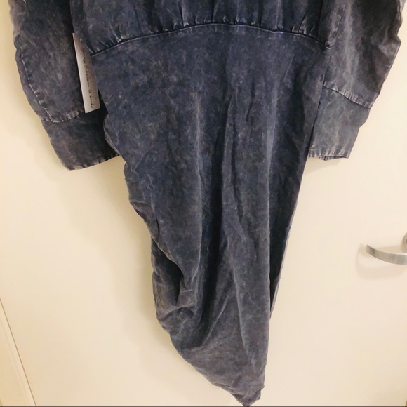 Young Fabulous & Broke Blue Tencel Shirt Dress Long Sleeve Size M - Picture 13 of 14